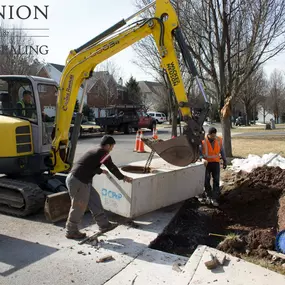 Dominion Paving Contractors working together