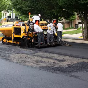 Dominion Paving Contractors sealcoating road