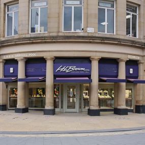 The shop front of H L Brown Sheffield.