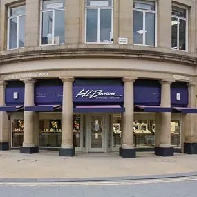 The shop front of H L Brown Sheffield.