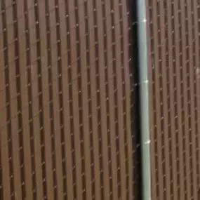 Galvanized Chain Link fence with Brown Privacy Slats