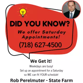 Did you know? We offer Saturday appointments!