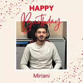 Today is Miriani's birthday, and we want to celebrate him. Blow out your candles and make a wish because it's your day!