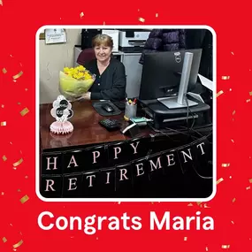 Bittersweet celebration for Maria, who retired last week after 8+ years! We had a great time honoring her with a luncheon and wish her success in her next chapter.