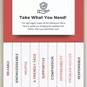 Take what you need—because the right agent brings more than just coverage. ✅ Whether it’s reliability, support, or a friendly face, we’re here when it matters most. Which one are you picking today?