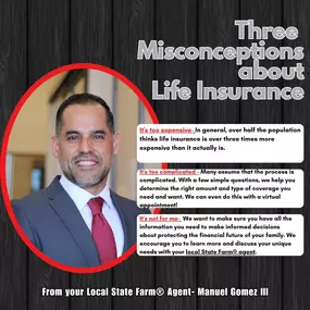 Don’t let misconceptions keep you from protecting your family’s future. Want to learn more? Give us a call today to learn more about life insurance!