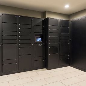 Indoor package lockers.