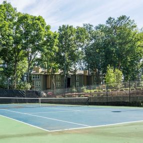 Outdoor pickleball court.