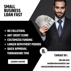 Small Business Loan Fast offers quick business loans to address your urgent financial needs efficiently. Our quick business loans are designed for speed and convenience, providing you with fast access to funds to capitalize on time-sensitive opportunities or manage pressing expenses.