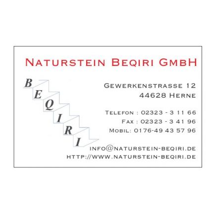 Logo de Naturstein Beqiri GmbH