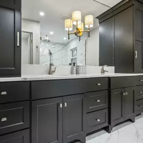 Black Cabinet Vanity Front View