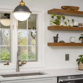 Close up of sink in kitchen