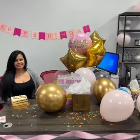Birthday celebrations in the office!