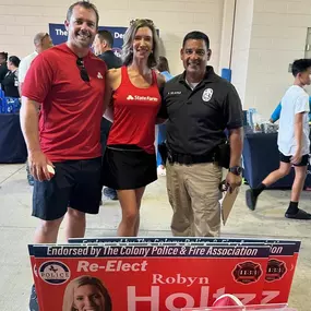 We had a blast last night at the National Night Out party hosted by The Colony Police Dept.  It was fun seeing so many community members and kids playing. Our kids loved getting to play on all the cool trucks!!