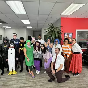 Happy Halloween everyone!!  We’re having a blast and loving all these costumes. Everyone stayed in costume all day. It was super fun and I feel like we should have dress up days more often. The votes came and the Penguin won (aka Reba).