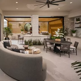 Patio brings calm and serenity with modern finishes