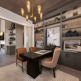 Stunning home office conveniently located off of the great room