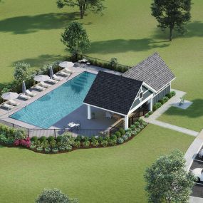 Dreaming of summer? Robert Thomas Homes designed and built pool house and outdoor pool completes every summer.