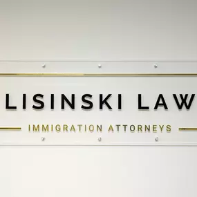 indoor lisinski law immigration attorney sign