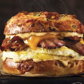 Texas Brisket Breakfast Egg Sandwich