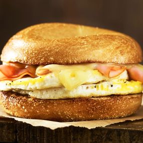 Ham & Swiss Breakfast Egg Sandwich