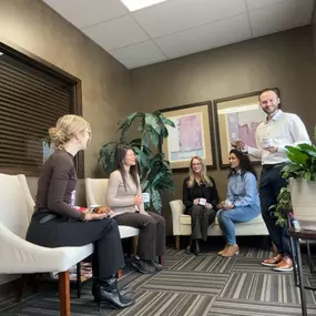 Happy Thursday! We celebrated National Croissant Day by taking a little croissant and coffee break in our lobby. Make sure to take a break with some yummy food and laughter with your friends today too!