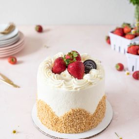 Berry delicious goodness! A delightful mix of fresh berries and whipped cream atop a fluffy shortcake, bringing the best of summer to your plate.