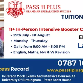 ???? Intensive Course Block 1: 29th July - 1st August ????