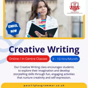 Enrol Now to spark your creativity and enhance your writing skills!