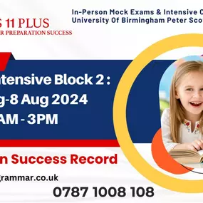 ???? Intensive Course Block 2: 5th August - 8th August ????