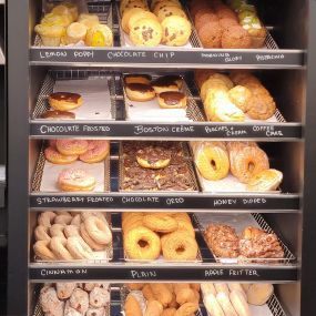 The Hole in One in Yarmouth, Massachusetts, offers hand-cut donuts, homemade muffins, cupcakes, biscuits, bread, bagels, cookies and more.