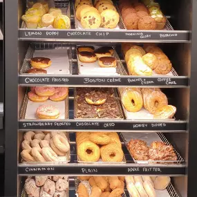 The Hole in One in Yarmouth, Massachusetts, offers hand-cut donuts, homemade muffins, cupcakes, biscuits, bread, bagels, cookies and more.