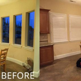 Made In The Shade Norcal  Before & After dining room shutters