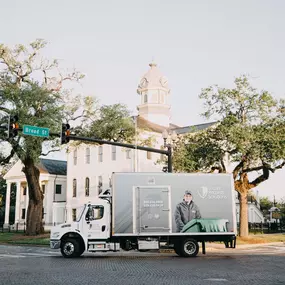 SRS mobile shredding truck out on the town