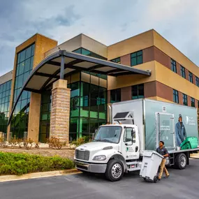 SRS mobile shredding truck in action