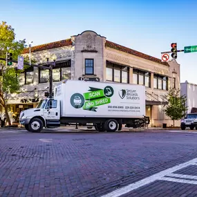 SRS mobile shredding truck out on the town