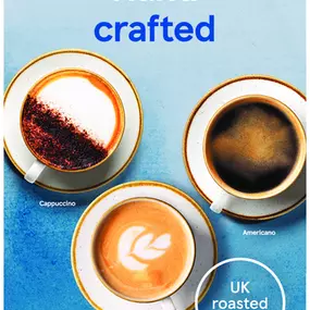 Hand crafted coffee range at Tesco Cafe