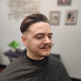 Modern Barber in Knoxville, TN For Undercut Shaved Sides Haircut With Beard Grooming