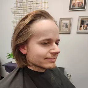 Men's Long Layered Haircut With Scissors in West Knoxville, TN