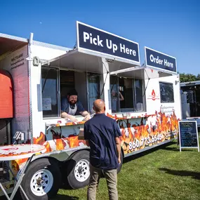 The You're Fired! Pizza Truck - providing delicious pizzas, sausage and peppers, and much more!