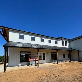 Standing seam with 6in black gutters