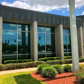 Precision Safety Films, PSF Window Tinting, a trusted local business established in 2006, recently enhance this Tampa, Florida bank building with high-quality window tinting.