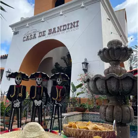Casa de Bandini, located in the Forum Shopping Center in Carlsbad, CA, offers a vibrant dining experience steeped in Mexican tradition. Known for its colorful decor, lush outdoor patio, and lively atmosphere, this restaurant serves up authentic Mexican cuisine bursting with bold flavors. From sizzling fajitas to refreshing margaritas, every dish is crafted with care and fresh ingredients. Whether you're enjoying their festive ambiance or the warm hospitality, Casa de Bandini promises a memorable