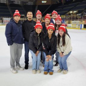 Skating with the team!