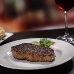 Enjoy steaks dry aged for 18 to 24 days and hand-carved by our in-house butcher.