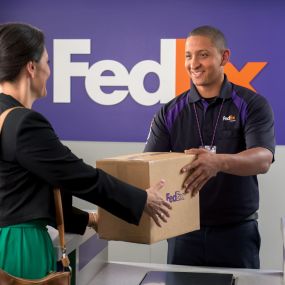 A FedEx customer and employee
