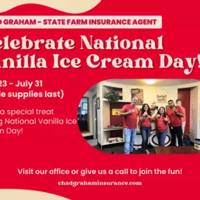 Celebrate National Vanilla Ice Cream Day with us!