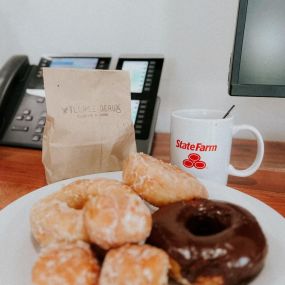 DONUT wait, let us help you find HOLES in your coverage elsewhere!!!
Happy National Donut Day and happy 102nd birthday to State Farm! 
Thank you Village Deaux - Carencro for the donuts!