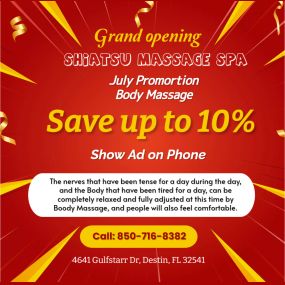 Our traditional full body massage in Destin, FL 
includes a combination of different massage therapies like 
Swedish Massage, Deep Tissue, Sports Massage, Hot Oil Massage
at reasonable prices.