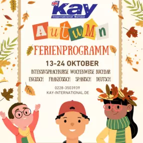 Sprachkurse für Kinder & Schüler in den Herbstferien 
-Englisch
-Französisch
-Spanisch
-Deutsch